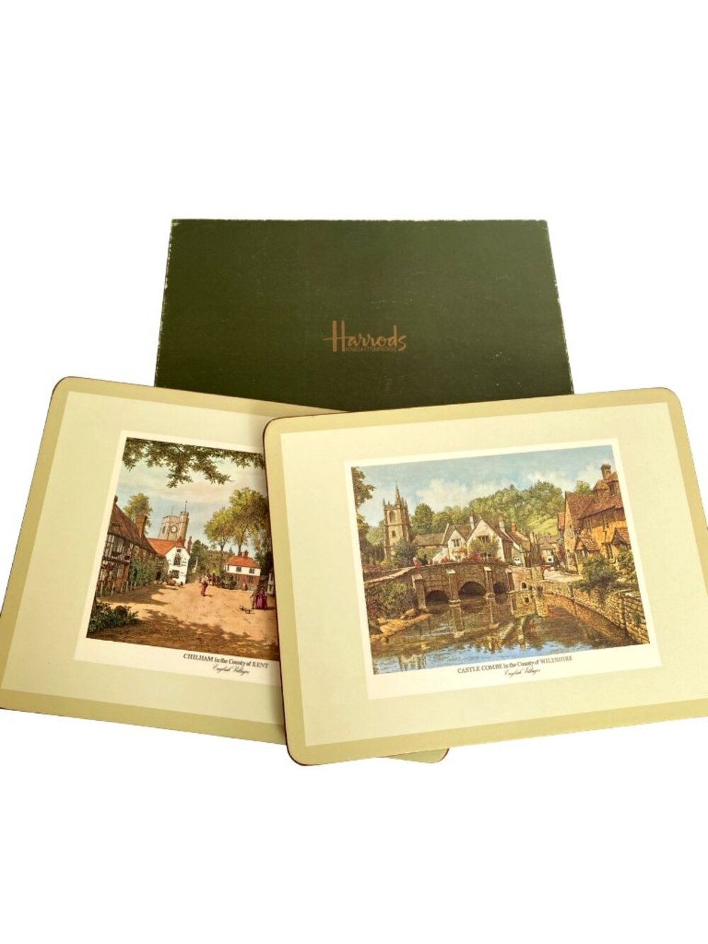 1970s Harrods Pimpernel English Villages Deluxe Place Mats Set Of 6 Vintage